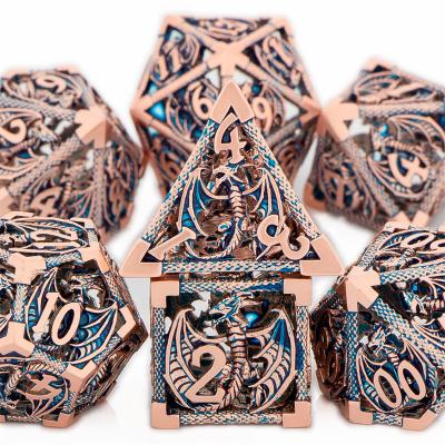 China Wholesale Dnd Solid Dies Metal Dragon Dies For D&D Dies Set With D20 Polyhedral Metal Dies for sale