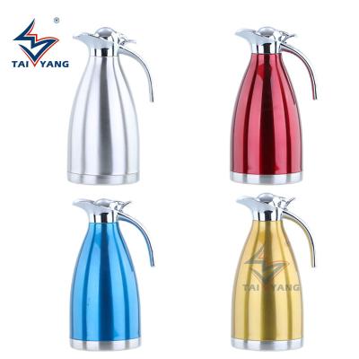 China Hot Sale Stainless Steel Thermos Coffee Pot 201/304 SS Vacuum Tea Kettle Viable Double Wall Flask For Office Hotel for sale