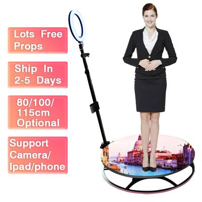 China Automatic 360 Photo Booth Selfie Photobooth Ring Light Photobooth Kiosk Science Stand Props Kids Photobooth Video 80cm for sale