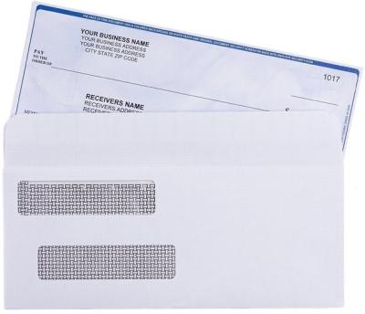 China Custom Security Tinted Envelope Packaging Skin Envelope And Seal Double Window Envelope Business Envelope for sale