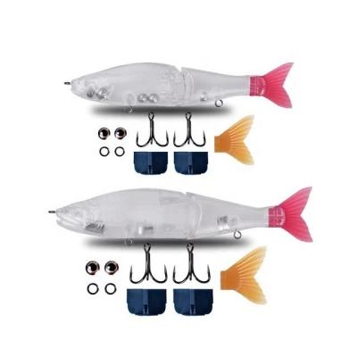 China ABS Plastic 148mm Swimbait Unpainted 178mm Fishing Lure Joined Bait Blanks DIY Topwater Hard Sea Bass Pike HCM08B for sale