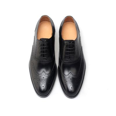 China F-0708A Printed Men Fashion Elegant Shoes Handmade Formal Business Oxford Genuine Leather Shoes for sale