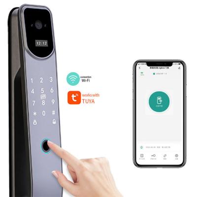 China Tuya Face Recognition Code Anti-peep Fingerprint Door Bell Camera Safe Home wifi Video Doorbell Digital Doorbell for sale