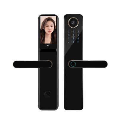 China Newest Smart Doorbell 2023 Wifi App Fingerprint Integrated Digital Locks Mortise Wi-Fi Tuya Biometric Electronic Door Lock with Door Bell and Camera for sale