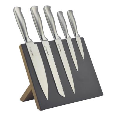 China Sustainable Cavity Handle High Carbon Stainless Steel Kitchen Knife Set With Magnetic Knife Block / Holder for sale