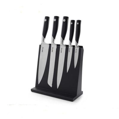 China 6 Piece Disposable Knife Set With Block ABS Stainless Steel Handle for sale