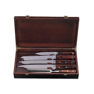 China OEM Disposable Kitchen Knife Set And Fork Set With Wooden Case for sale