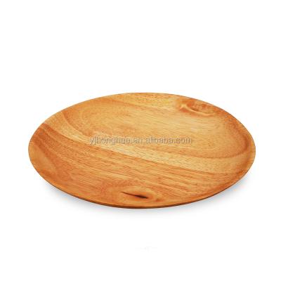 China Traditional Multifunctional Solid Rubber Wooden Serving Dish Wooden Tray for sale