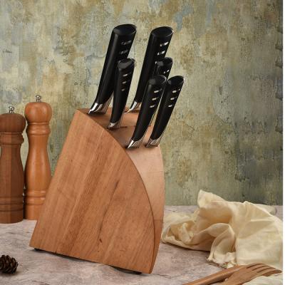 China Muti-function Sustainable Acacia Knife Block Kitchen Tableware Wooden Knife Holder for sale