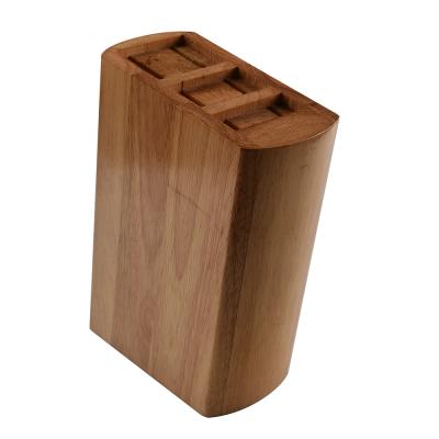 China Factory Wholesale Viable Acacia Wooden Countertop Butcher Block Knife Holder Bamboo Knife Block Organizer for sale