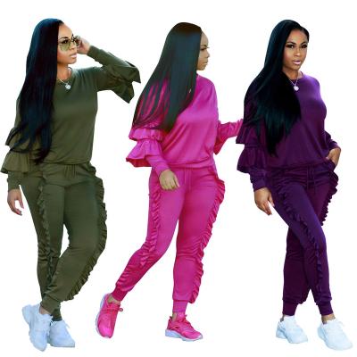 China Long QUICK DRY Sheathed Solid Color Clothing Thickening Casual Two Piece Set for sale