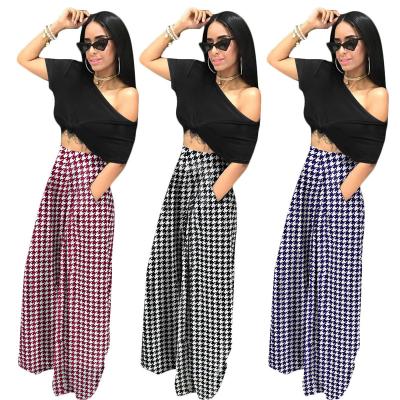 China QUICK DRY Custom Printed Wide Leg Bell Bottoms Wide Leg Casual Women Pants Wide Leg Pants for sale