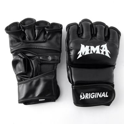 China Muttahida Majlis-e-Amal Custom PU Leather Boxing Gloves UFC Logo Muay Thai Comfortable Training Boxing Sparring UFC for sale