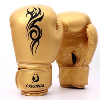 China Martial Arts Studios Logo Custom Martial Arts Muay PU Leather Training Thai Winnning Boxing Gloves for sale