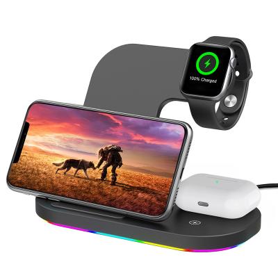 China Qi Wireless Charger Fast 3 In 1 Wireless Charger Qi Mobile Chargers For Cell Phone for sale