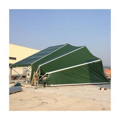 China Easy to disassemble and can be many times reused high quality durable folding up outdoor troop tent PVC fabric gazebo tent green camping tent on sale for sale