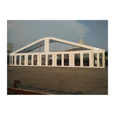 China 200 500 800 People Weddings Event Party Tent Outdoor Luxury Transparent Aluminum Banquet Tent Waterproof For Outdoor for sale