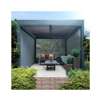 China Environmentally Friendly Waterproof Outdoor Garden Roof Canopy Aluminum Gazebo Windproof Pergola For Outdoor for sale