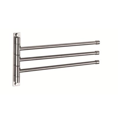 China BRIEF Wholesale Bathroom Accessories Sets 304 Stainless Steel Bath Room Wall Mounted Rail Bar 3AM Towel Rack for sale