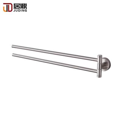 China Durable Zinc Alloy Nickel Towel Rack Durable 2AM Bathroom Accessories Sand Finish Towel Rail for sale