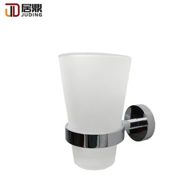 China Durable China Wall Mount Bathroom Accessories Single Round Base Bath Tumbler Cup Holder for sale