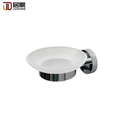 China Durable Modern Home Bathroom Zinc-alloy Wall Mounted Soap Dish Dish Gglass Holder for sale