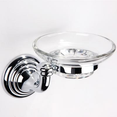 China Modern China Supplies Classic Design Chrome Metal Bathroom Bath Wall Mount Brass Soap Dish Holder for sale