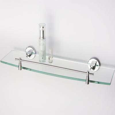 China Wall Mounted Type Hotel Towel Rack Bathroom Shelf Glass Shelf for sale