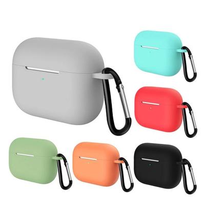 China Popular Silicone Cover Case For Apple Airpods Metal Hook Case For Airpods 1 2 3 pro Earphone Accessories for sale