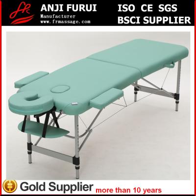 China 2021 Modern Lastest Model 2 Section Lightest Aluminum Portable Massage Table for sale