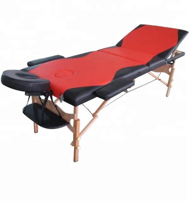 China Professional Best Selling Spa Massage Table 3 Section Adjustable Facial Massage Bed With Free Carry Bag for sale