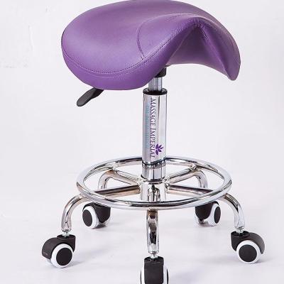 China Barber Chair Salon Saddle Stool Adjustable With Wheels For Medical Use for sale