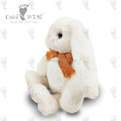 China Azo Free 2021 OAINI OEM ODM Factory Direct Sale Custom Cute Bunny Long Ear White Plush Rabbit Soft Animal Embroidery for sale