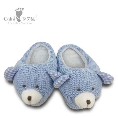 China Customized Fashion Trend Animal Plush Children Winter Lovely Soft Knitted Indoor Slippers for sale