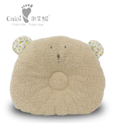 China High Quality Blue Dutch Plaid Decorative Cute Animal Infant Velvet Square Baby Infant ODM Massage OEM Head Pillow for sale