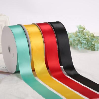 China High tenacity PANO factory wholesales custom made fabric silk polyester double face 1inch satin ribbon 25mm 25mm for sale