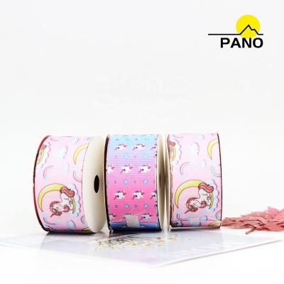 China High Tenacity PANO New Design Grosgrain Fairy Tale Mermaid Princess Cartoon 75mm Printed Ribbon Custom Made With Logo for sale