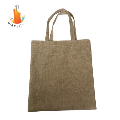 China 2022 wholesale cheap printed natural handled jute shopping bag, jute bag packaging for sale