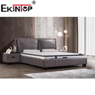 China Customized Ekintop Luxury Queen Bed Modern Design Multifunctional Master Bed Furniture for sale