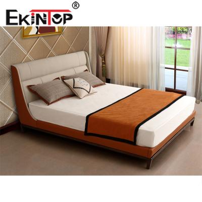 China Ekintop New Design Customized Luxury PU Bed Queen Size Leather Bed With Storage for sale