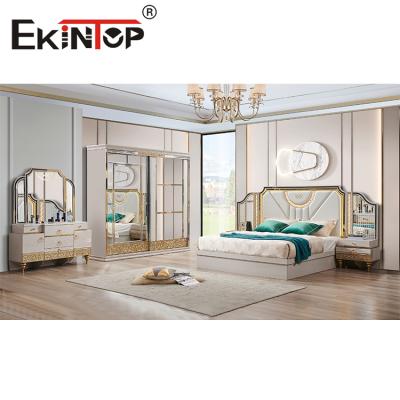 China (Size) Ekintop Modern Design Adjustable Luxury Queen Double Bed Bed Designs With Box for sale