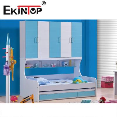 China Hotel Ekintop Queen Size Bunk Bed With Slide Cribs Girls Kids Bed With Storage For Kids for sale