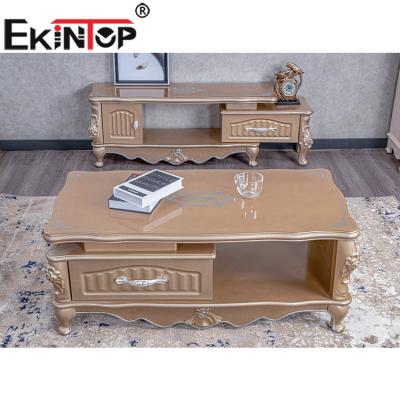 China Ekintop Adjustable Hot Sale Cheap Price Italian TV Cabinet (Height) Gold TV Stand for sale