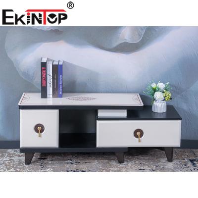 China Ekintop Adjustable Luxury Hot Sale Living Room TV Cabinet Modern Wood TV Stand Furniture (Height) for sale