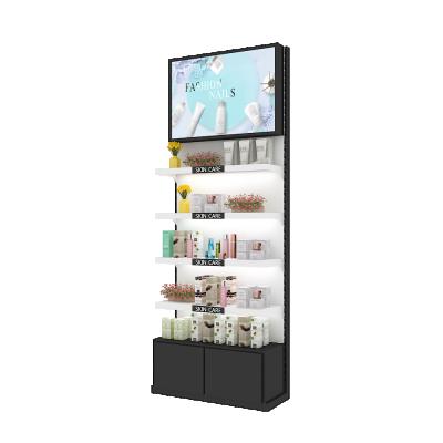 China 2020 Hot Sale Simple Design Fashion Cosmetic Display Cabinet Showcase B02 for sale