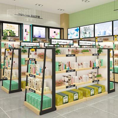 China 2020 Store New Product Cosmetic Display Rack For Sale Shelves Center Rack For Cosmetics Shop Grocery Store Shelves for sale