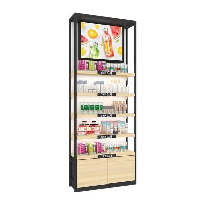 China Cosmetic shop makeup display cabinet PVC cartoon to supply creative elegant custom LOGO style weather packaging mall outlet for sale