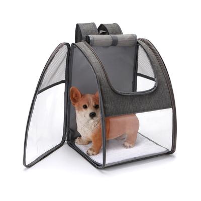 China JZB014 Portable Transparent Breathable Dog Cats Pets Backpack Carrier Pet Travel Bag Carrier Travel Backpack For Dog for sale