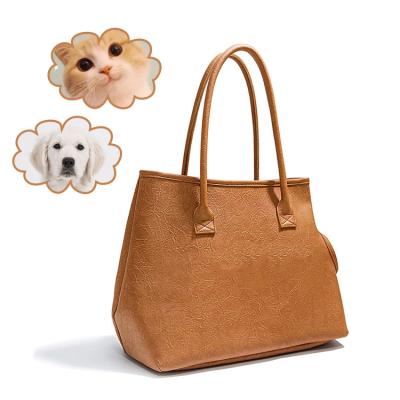 China AZB386 Breathable Customized Large Portable Tote Bag Dog Cat Travel Carry Bag Pet Shoulder Cat Go Out Carrier Dog Bag for sale