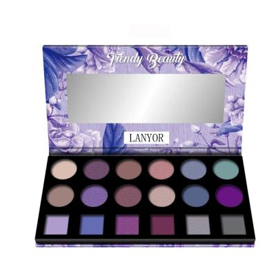 China Matte Eyeshadow No Shimmer No Private Label Glitter 18color Cardboard Waterproof Custom Eyeshadow Palette for sale